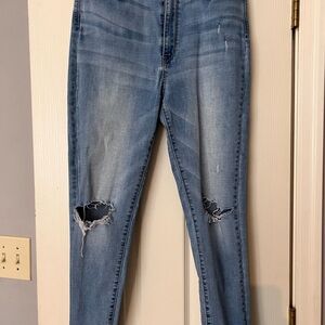 Levi's Light Blue Distressed Skinny Jeans